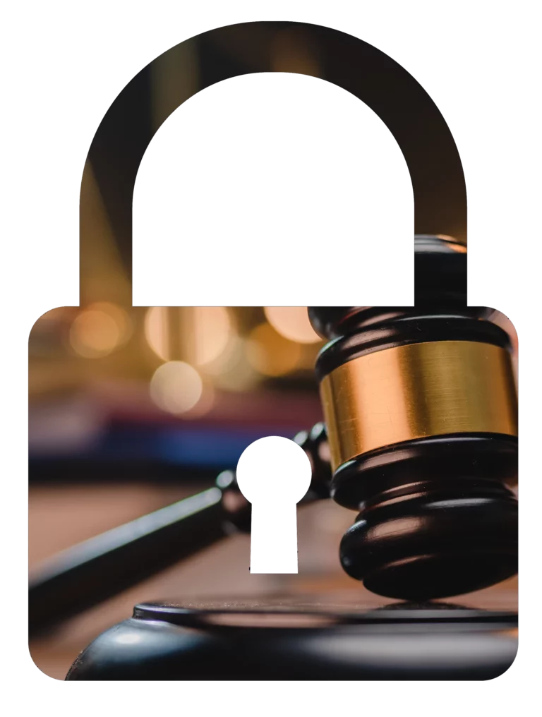 secure lock gavel, illustrating law firm cybersecurity